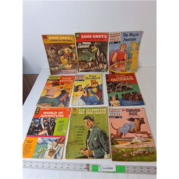 (9) Vintage Comics- Zane Grey, The Castaways, Misc.