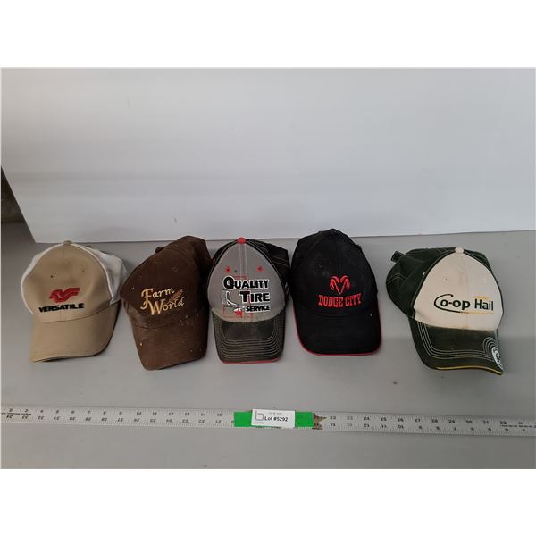 (5) Hats- Farm World, Dodge City, Misc.