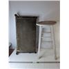Image 1 : Used Radiator 30" x 15" and Wood Stool-Cannot Ship