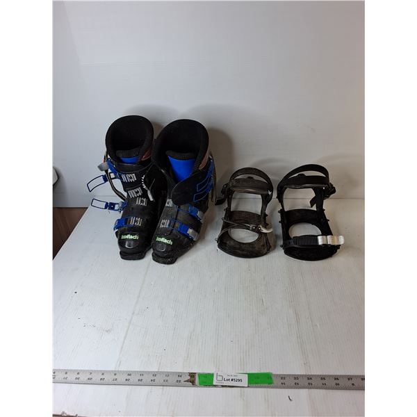 Men's Ski Boots 12.75" & Sims Snowboard Bindings, As Is
