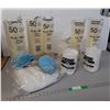 Image 1 : Plastic Containers, Hair Nets- As Is- Cannot Ship