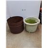 Image 1 : **Fire Pit 22.5" x 18.5" & Plastic Tote- Has Hole 22.25" x 17", Cannot Ship