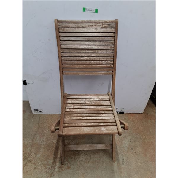 *Folding Wooden Chair 37.5" Tall, Cannot Ship