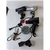 Image 2 : (3) Blowdryers & Handheld Massager- All Power On, Hair Accessories