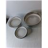 Image 3 : (3) Stainless Steel Bowls with Lids- As Is, Up to 10" x 6"