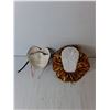 Image 2 : (2) Decorative Porcelain Mask/Face Figurines
