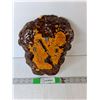 Image 1 : Burl Wood Clock 11" x 9"- As Is
