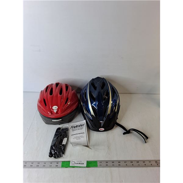 (2) Adult Bike Helmets- ProRider & Bell