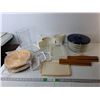 Image 1 : Salad Spinner, (8) Woven Plates, Plastic Containers, Misc.