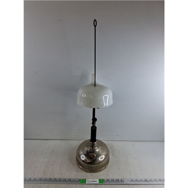 Antique Oil Lamp, Silver with Glass, Cannot Ship