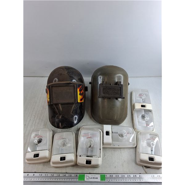 Welding Masks, Wall Light Fixtures - As Is