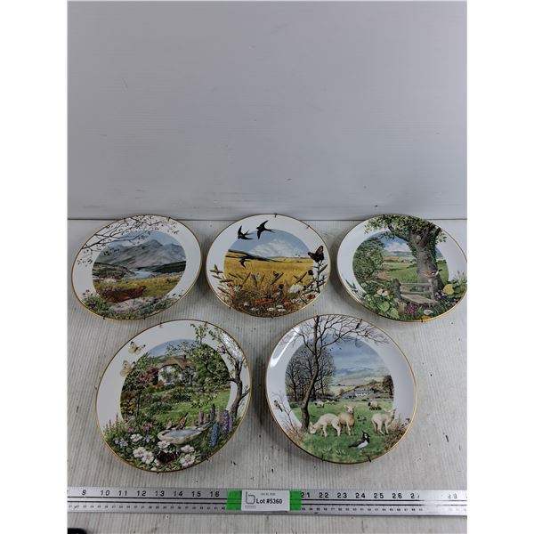 (5) Royal Worcester Porcelain Limited Edition Plates