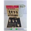 Image 1 : Kitchen Storage Canister, (2) Empty Beatles Vinyl Record Covers