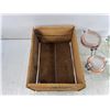 Image 5 : Vintage Wooden Mandarin Crate 12" x 9" x 5", Glass Jars