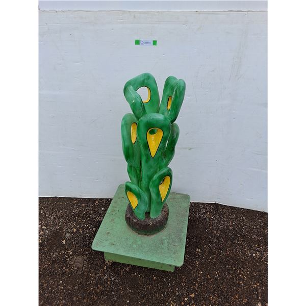**Carved Wood Painted Outdoor Decor 40" x 20" x 20", Cannot Ship