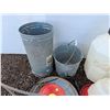 Image 2 : **Various Chicken Feeders, Plastic Can 22" x 11" x 11", Cannot Ship, As Is