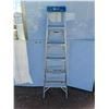 Image 1 : **Folding Aluminum Ladder 72" x 6" x 16", Cannot Ship