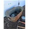 Image 7 : **Pneumatic Wheels, Axe, Hammer, Galvanized Tub with Lid 22" x 12" x 13", Cannot Ship