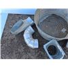 Image 2 : **HVAC Connectors, Hardware Organizer, Oil Lamp, Galvanized Tub, Misc  24" x 11", Cannot Ship