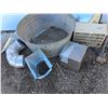 Image 3 : **HVAC Connectors, Hardware Organizer, Oil Lamp, Galvanized Tub, Misc  24" x 11", Cannot Ship
