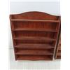 Image 2 : (2) Wooden Wall Mounted Display Shelves 17" x 13"