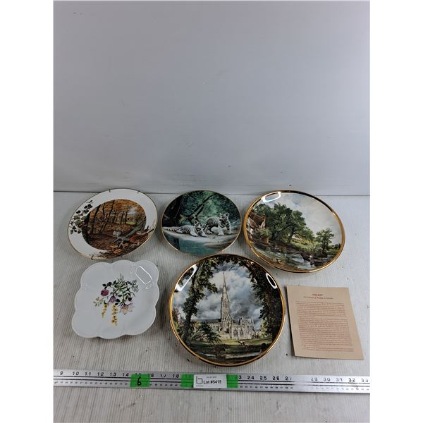 (5) Painted Ceramic Plates