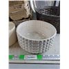 Image 5 : Egg Cartons, Wicker Basket, 18"  Aluminum Platters, Ceramic Planter, Sticker Roll - PICK UP ONLY