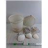 Image 1 : Tupperware Bucket with Lid 11" x 10", Various Sea Shells