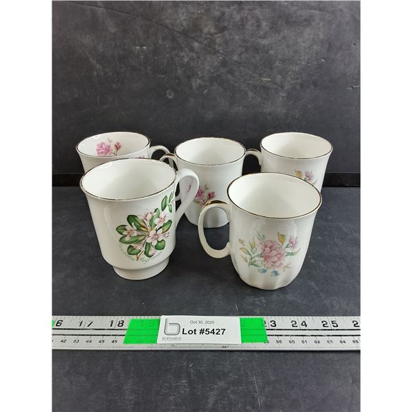 (5) Springfield Bone China Coffee Cups