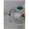 Image 2 : Glass Bottles, Spice Shaker, Oil Bottle, Coin Bank, Misc
