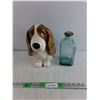 Image 1 : Ceramic Puppy Jar, Vintage Glass Bottle