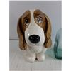 Image 3 : Ceramic Puppy Jar, Vintage Glass Bottle