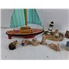 Image 3 : Tea Ornaments, Lighthouse, Owl & Sailboat Decorations