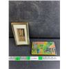 Image 1 : Framed Berting Glass Wall Decor 8" x 5", Empty Chocolate Tin