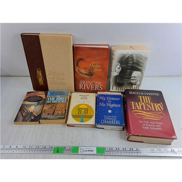 (8) Books - Atlas of the Bible, Francine Rivers, Deliver Us from Evil