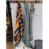 Image 2 : (3) Throw Blankets 70" x 55", (3) Bath Towels, Bath Mat, Swimming Aid 30-50lbs, Plastic Storage Tote