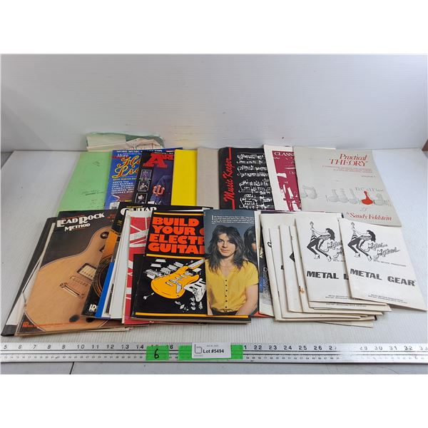 Assorted Music Magazines, Metal Gear Booklets, Notebook, Misc