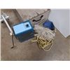 Image 5 : Wood Storage Box 25" x 18" x 10", Vintage Heater, Rope, Grab Bar - Cannot Ship, As Is