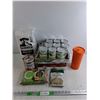 Image 1 : Quaker Quick Oats, Canned Oranges, Pinto Beans, Canned Corn, Campbell Veg Soup, Misc, Tupperware Cup