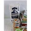 Image 2 : Quaker Quick Oats, Canned Oranges, Pinto Beans, Canned Corn, Campbell Veg Soup, Misc, Tupperware Cup