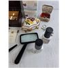 Image 5 : Jewelry Boxes, Magnifying Glasses, Small Mirror, Necklaces, Cotton Swabs, Earrings