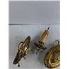 Image 2 : (2)  Vintage Wall Light Fixtures - As Is 13" x 4" x 5"