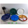 Image 1 : Plastic Food Plates, Thermos Insulated Bottle, Paper Plates, Dish Drainer Racks