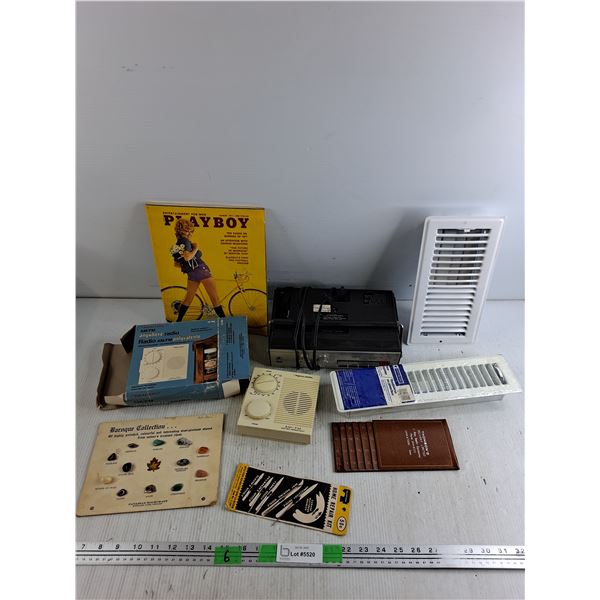 1971 Playboy, Realistic AM/FM Radio, Floor Registers, Home Repair Kit, Baroque Collection, Misc