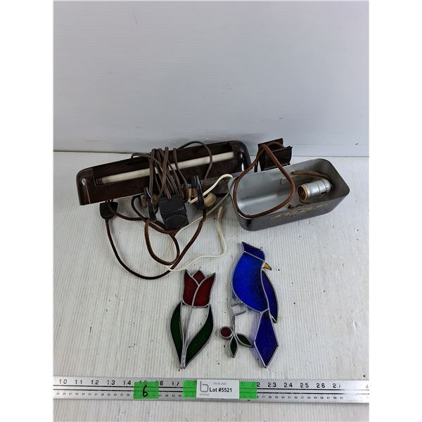 Vintage Desk Lamps - As Is, Stained Glass Decor