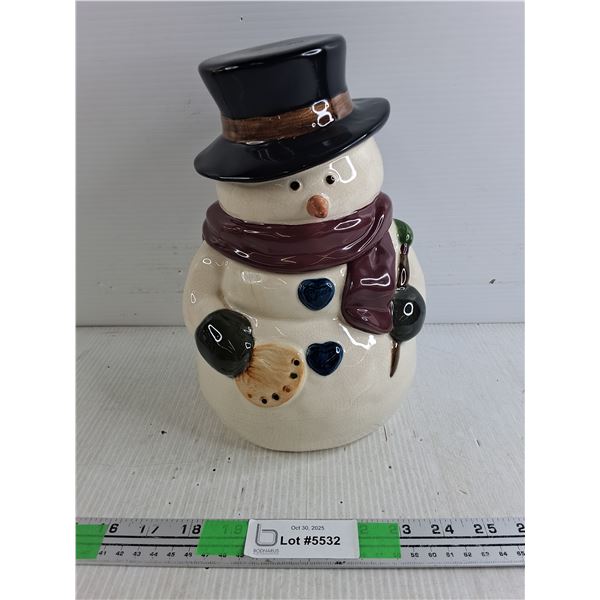 Ceramic Snow Men Cookie Jar
