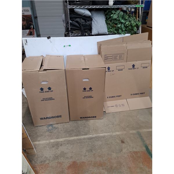 *(2) 22" X 24" X 37" Cardboard Wardrobe Boxes Full Of Shipping Paper, Cannot Ship