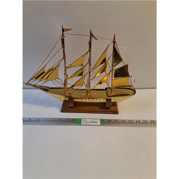 Brass Boat with Stand-16" long