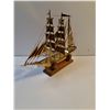 Image 2 : Brass Boat with Stand-16" long