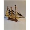 Image 3 : Brass Boat with Stand-16" long